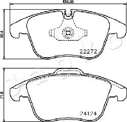 Japko 500339 - Kit de plaquettes de frein, frein à disque cwaw.fr