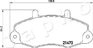 Japko 500321 - Kit de plaquettes de frein, frein à disque cwaw.fr