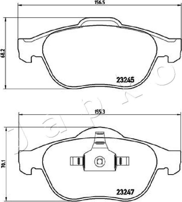 Japko 500708 - Kit de plaquettes de frein, frein à disque cwaw.fr