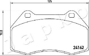 Japko 500703 - Kit de plaquettes de frein, frein à disque cwaw.fr