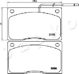 Japko 500715 - Kit de plaquettes de frein, frein à disque cwaw.fr