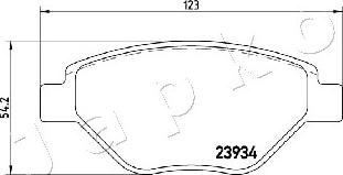 Japko 500716 - Kit de plaquettes de frein, frein à disque cwaw.fr