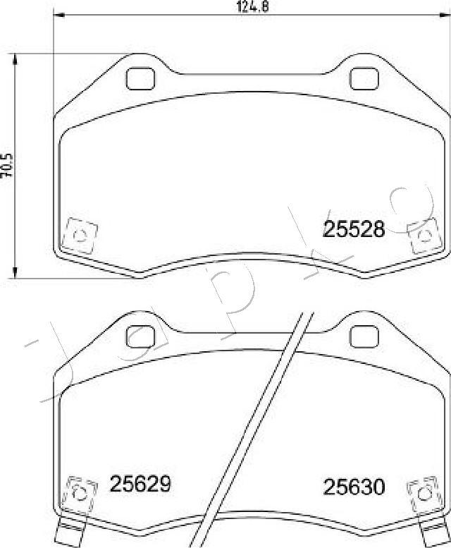 Japko 503004 - Kit de plaquettes de frein, frein à disque cwaw.fr