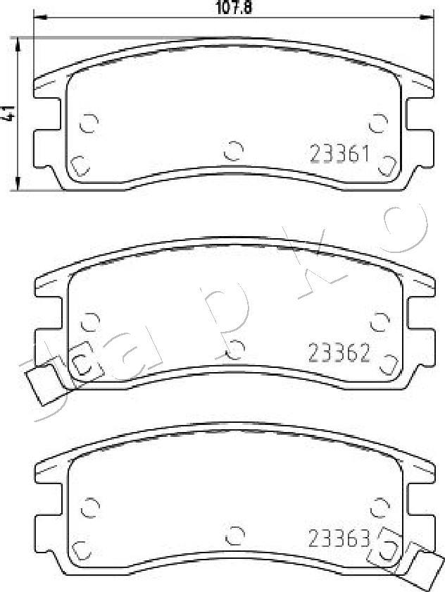 Japko 50W20 - Kit de plaquettes de frein, frein à disque cwaw.fr