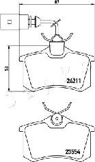 Japko 510912 - Kit de plaquettes de frein, frein à disque cwaw.fr