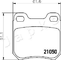 Japko 510403 - Kit de plaquettes de frein, frein à disque cwaw.fr