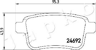 Japko 510508 - Kit de plaquettes de frein, frein à disque cwaw.fr