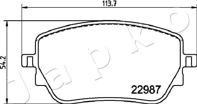 Japko 510534 - Kit de plaquettes de frein, frein à disque cwaw.fr