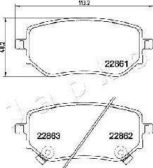 Japko 510532 - Kit de plaquettes de frein, frein à disque cwaw.fr