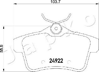 Japko 510604 - Kit de plaquettes de frein, frein à disque cwaw.fr