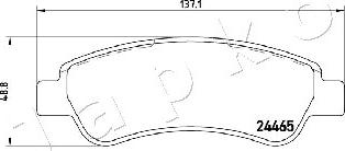 Japko 510610 - Kit de plaquettes de frein, frein à disque cwaw.fr