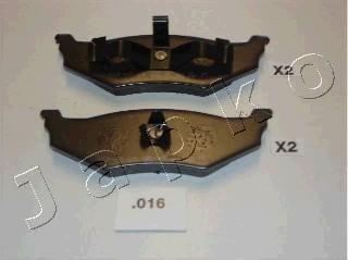 Japko 51016 - Kit de plaquettes de frein, frein à disque cwaw.fr