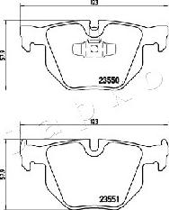 Japko 510108 - Kit de plaquettes de frein, frein à disque cwaw.fr