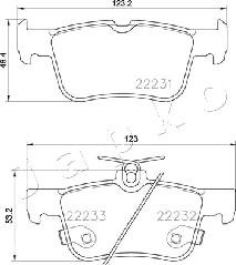 Japko 510300 - Kit de plaquettes de frein, frein à disque cwaw.fr