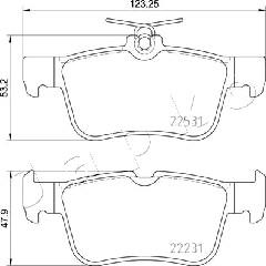 Japko 510303 - Kit de plaquettes de frein, frein à disque cwaw.fr