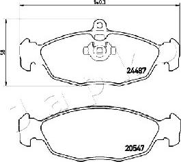 Japko 510315 - Kit de plaquettes de frein, frein à disque cwaw.fr