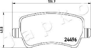 Japko 510321 - Kit de plaquettes de frein, frein à disque cwaw.fr