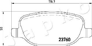 Japko 510202 - Kit de plaquettes de frein, frein à disque cwaw.fr