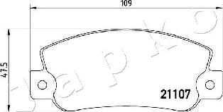 Japko 510210 - Kit de plaquettes de frein, frein à disque cwaw.fr