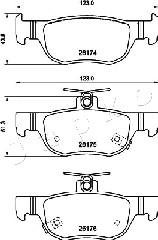 Japko 51320 - Kit de plaquettes de frein, frein à disque cwaw.fr