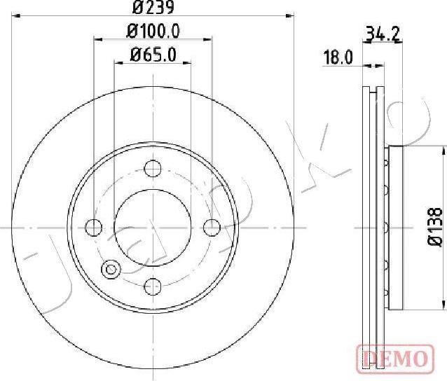 Japko 600952C - Disque de frein cwaw.fr