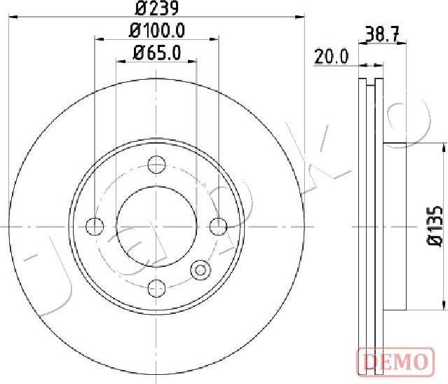 Japko 600939C - Disque de frein cwaw.fr