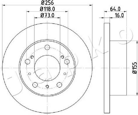 Japko 600267C - Disque de frein cwaw.fr