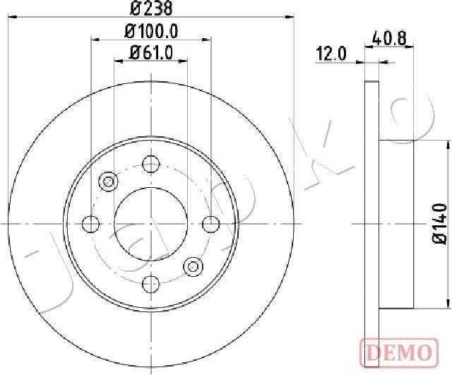 Japko 600714C - Disque de frein cwaw.fr