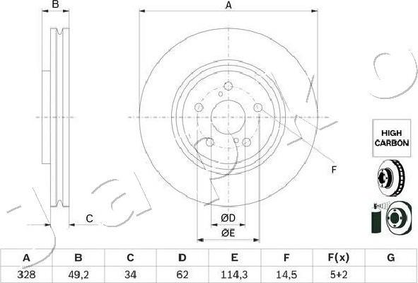 Japko 602058C - Disque de frein cwaw.fr