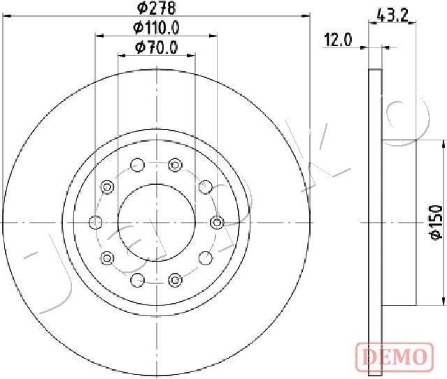 Japko 610204C - Disque de frein cwaw.fr