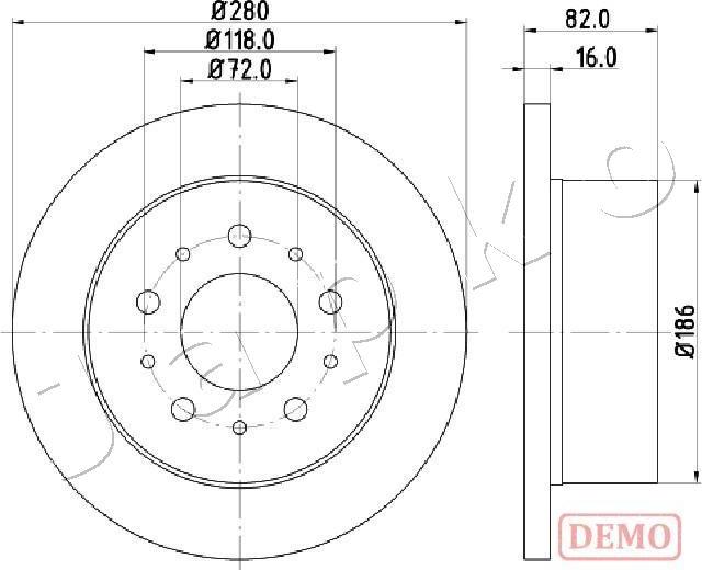 Japko 610216C - Disque de frein cwaw.fr