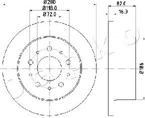 Japko 610216 - Disque de frein cwaw.fr