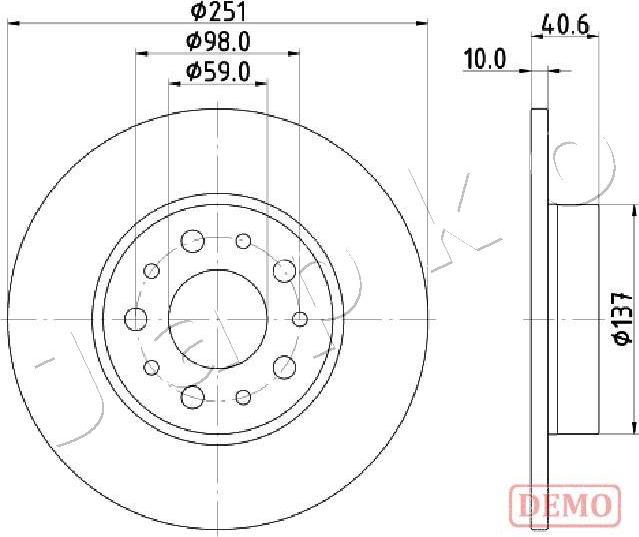 Japko 610211C - Disque de frein cwaw.fr