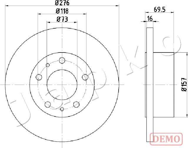 Japko 610223C - Disque de frein cwaw.fr