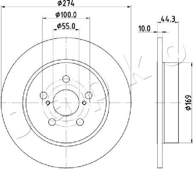 Japko 61271C - Disque de frein cwaw.fr