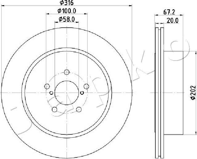 Japko 61714C - Disque de frein cwaw.fr