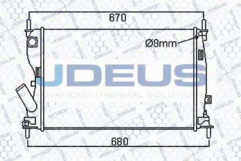 Jdeus 012M27 - Radiateur, refroidissement du moteur cwaw.fr