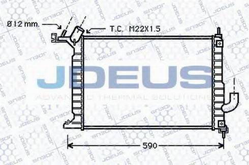 Jdeus 020M50 - Radiateur, refroidissement du moteur cwaw.fr