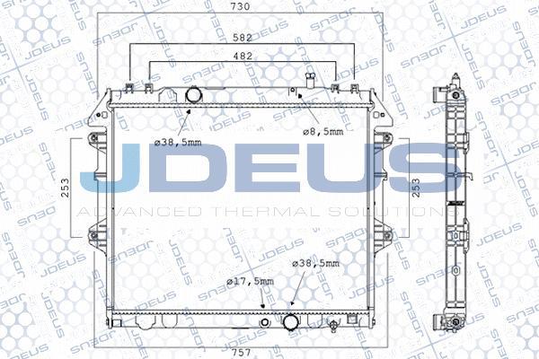 Jdeus 028M69 - Radiateur, refroidissement du moteur cwaw.fr