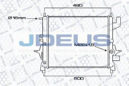 Jdeus 023M12 - Radiateur, refroidissement du moteur cwaw.fr