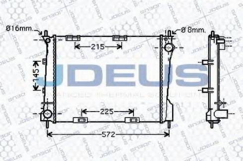 Jdeus 023M80 - Radiateur, refroidissement du moteur cwaw.fr