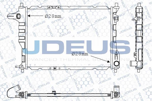 Jdeus M-0560110 - Radiateur, refroidissement du moteur cwaw.fr