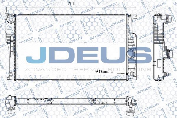 Jdeus M-0050780 - Radiateur, refroidissement du moteur cwaw.fr