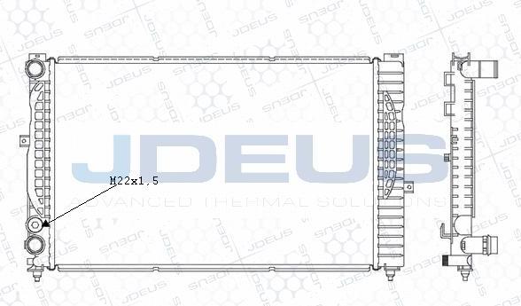 Jdeus M-0010180 - Radiateur, refroidissement du moteur cwaw.fr