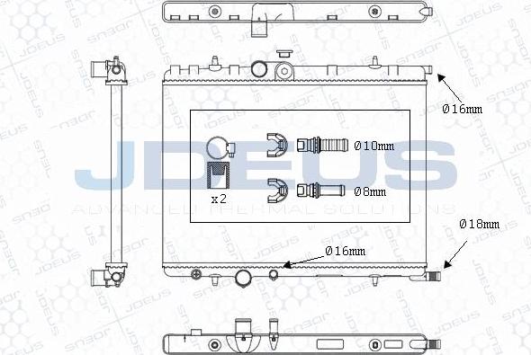 Jdeus M-007014A - Radiateur, refroidissement du moteur cwaw.fr