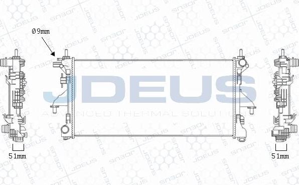 Jdeus M-0070240 - Radiateur, refroidissement du moteur cwaw.fr