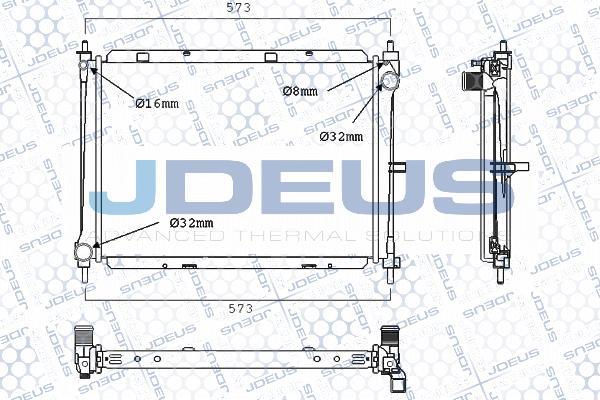 Jdeus M-0190420 - Radiateur, refroidissement du moteur cwaw.fr