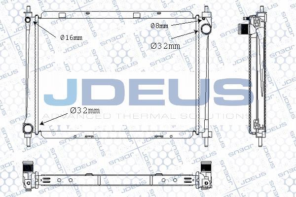 Jdeus M-0190860 - Radiateur, refroidissement du moteur cwaw.fr