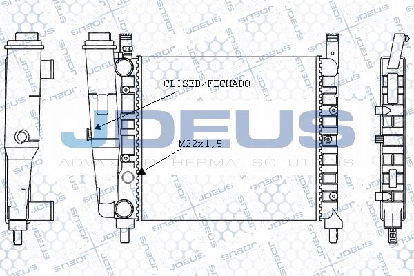 Jdeus M-0110390 - Radiateur, refroidissement du moteur cwaw.fr