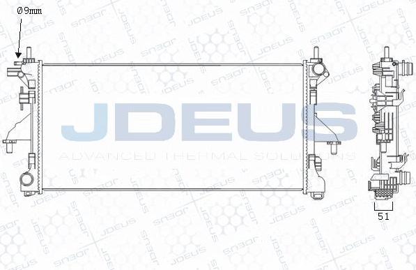 Jdeus M-0111210 - Radiateur, refroidissement du moteur cwaw.fr